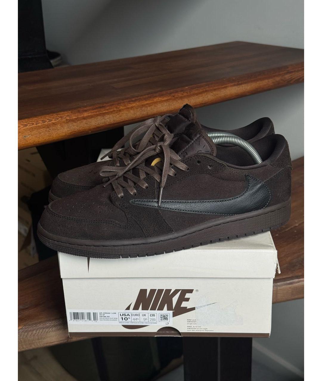 JORDAN Хаки замшевые низкие кроссовки / кеды, фото 8