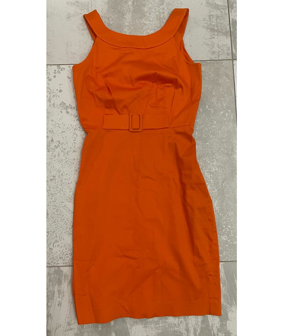 CALVIN KLEIN Оранжевое хлопковое повседневное платье, фото 5