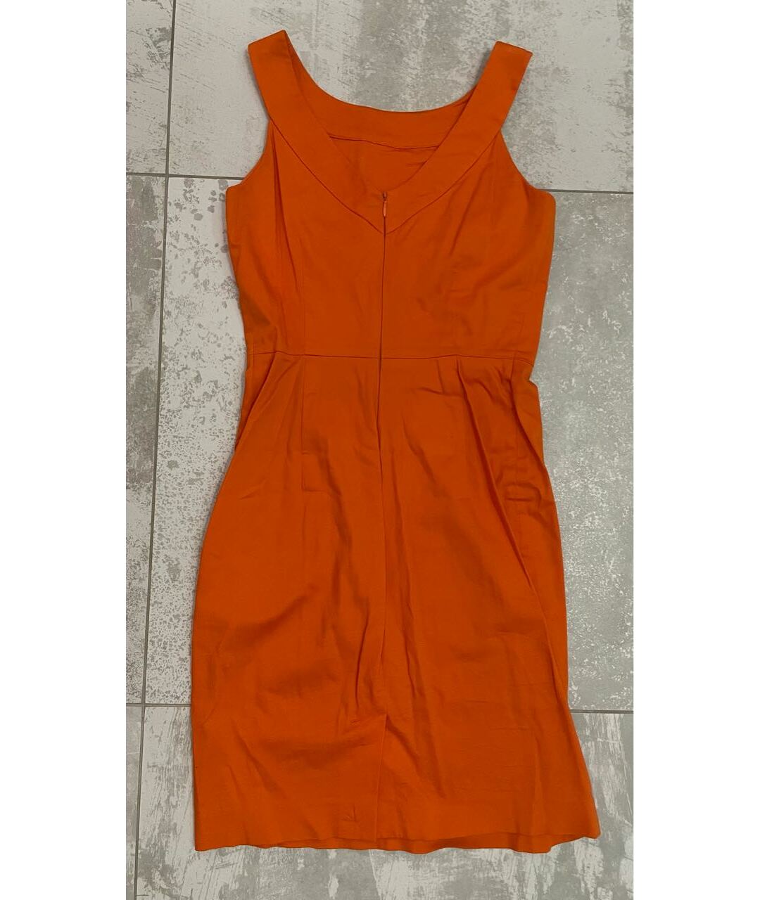 CALVIN KLEIN Оранжевое хлопковое повседневное платье, фото 2