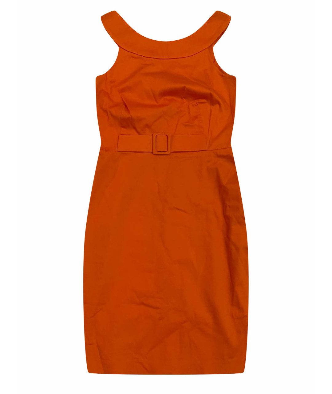 CALVIN KLEIN Оранжевое хлопковое повседневное платье, фото 1