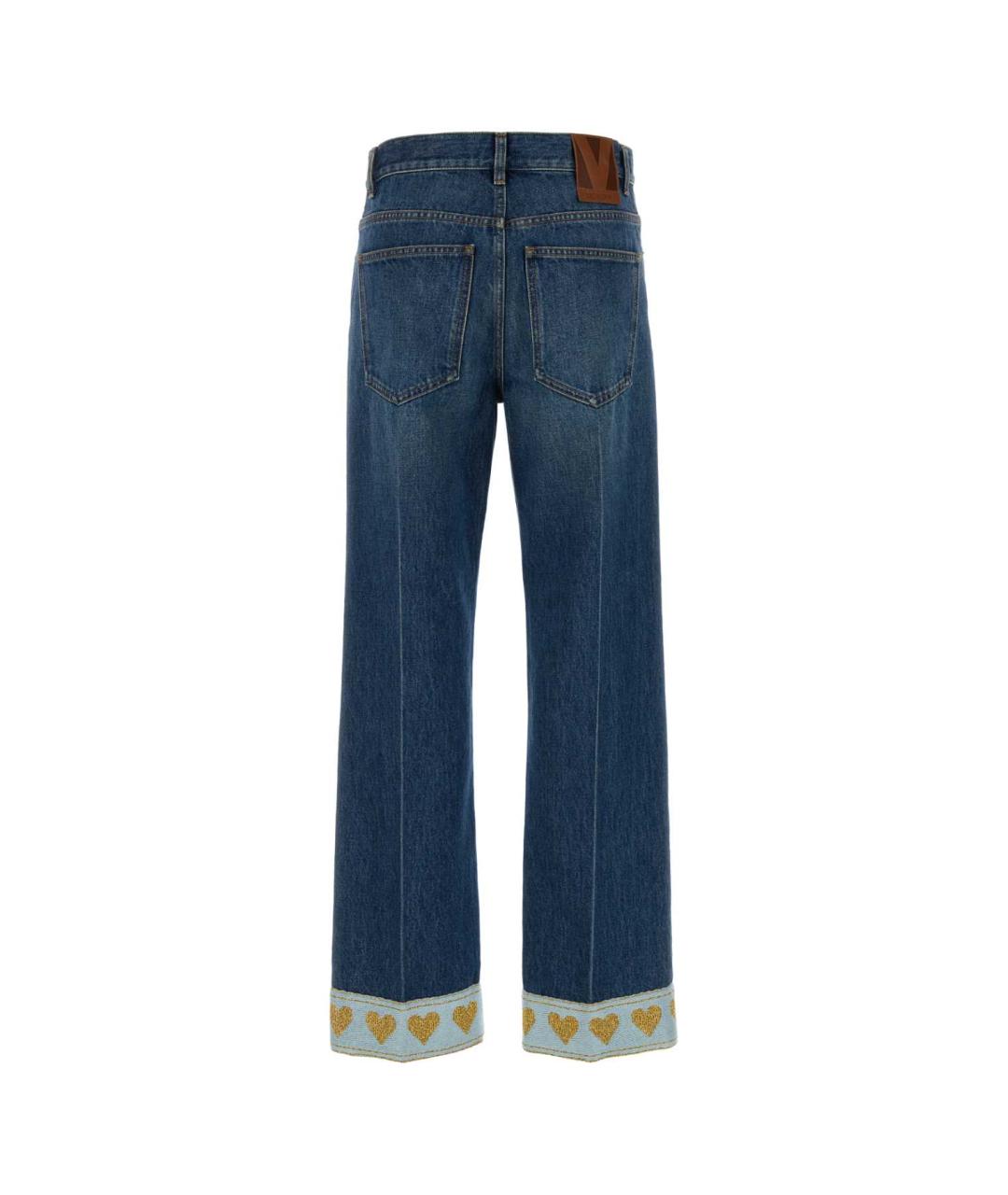 VALENTINO Синие хлопковые прямые джинсы, фото 2