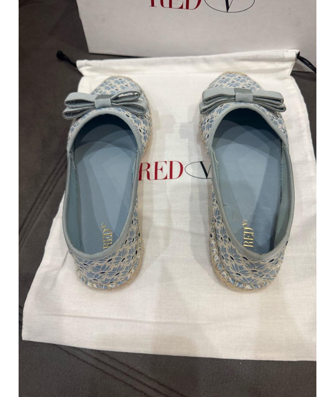 RED VALENTINO Голубые текстильные эспадрильи, фото 7