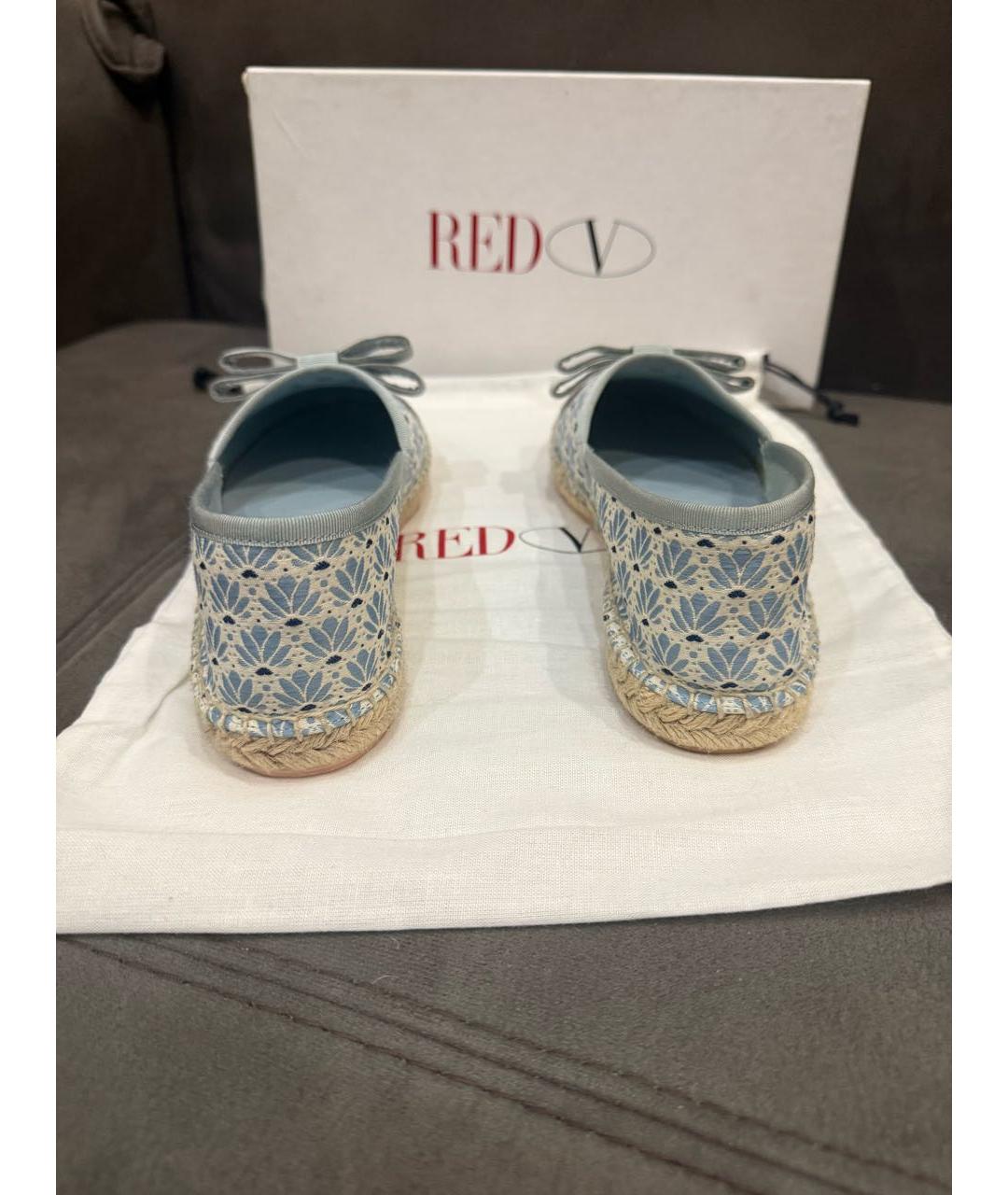 RED VALENTINO Голубые текстильные эспадрильи, фото 4
