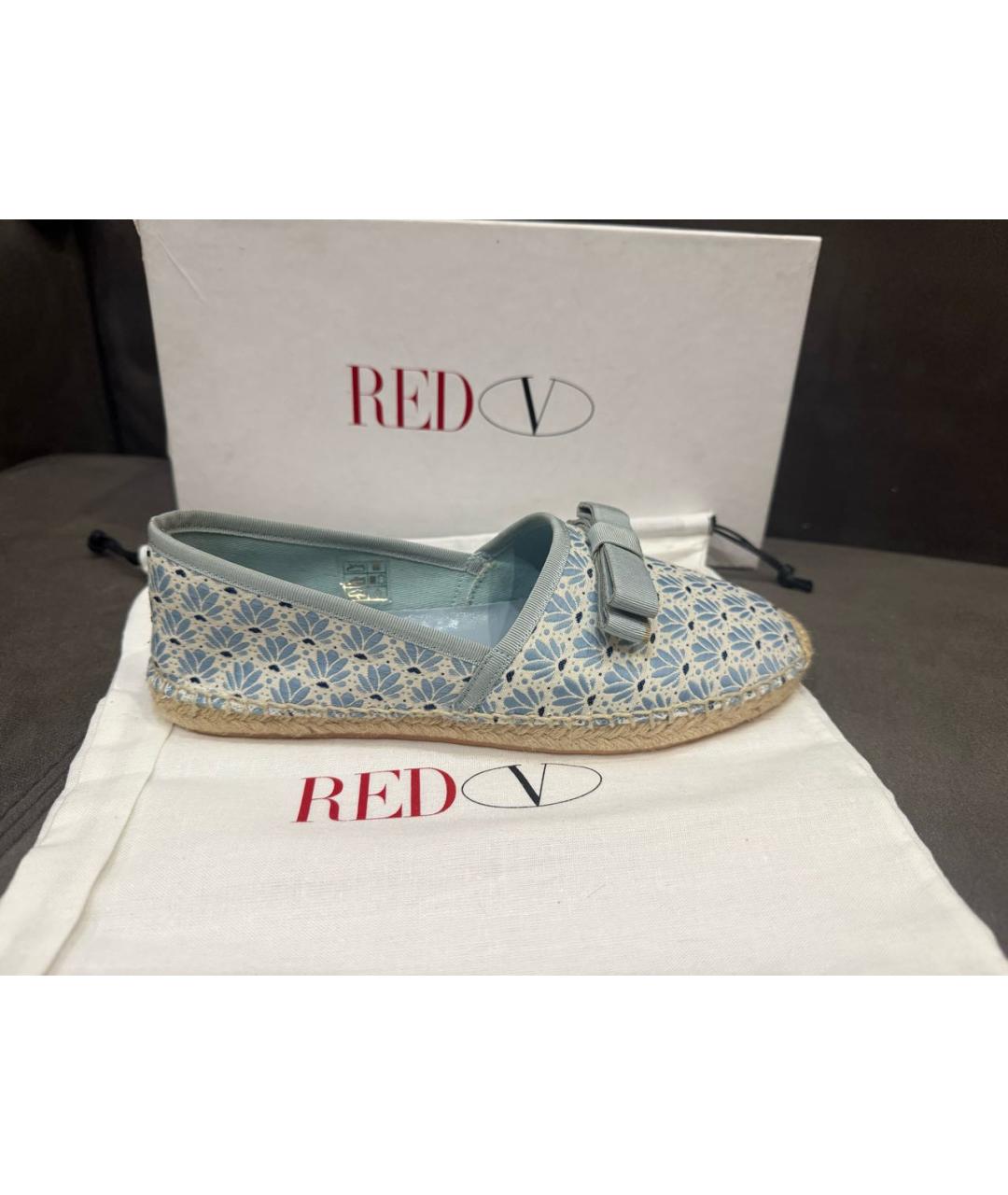 RED VALENTINO Голубые текстильные эспадрильи, фото 9