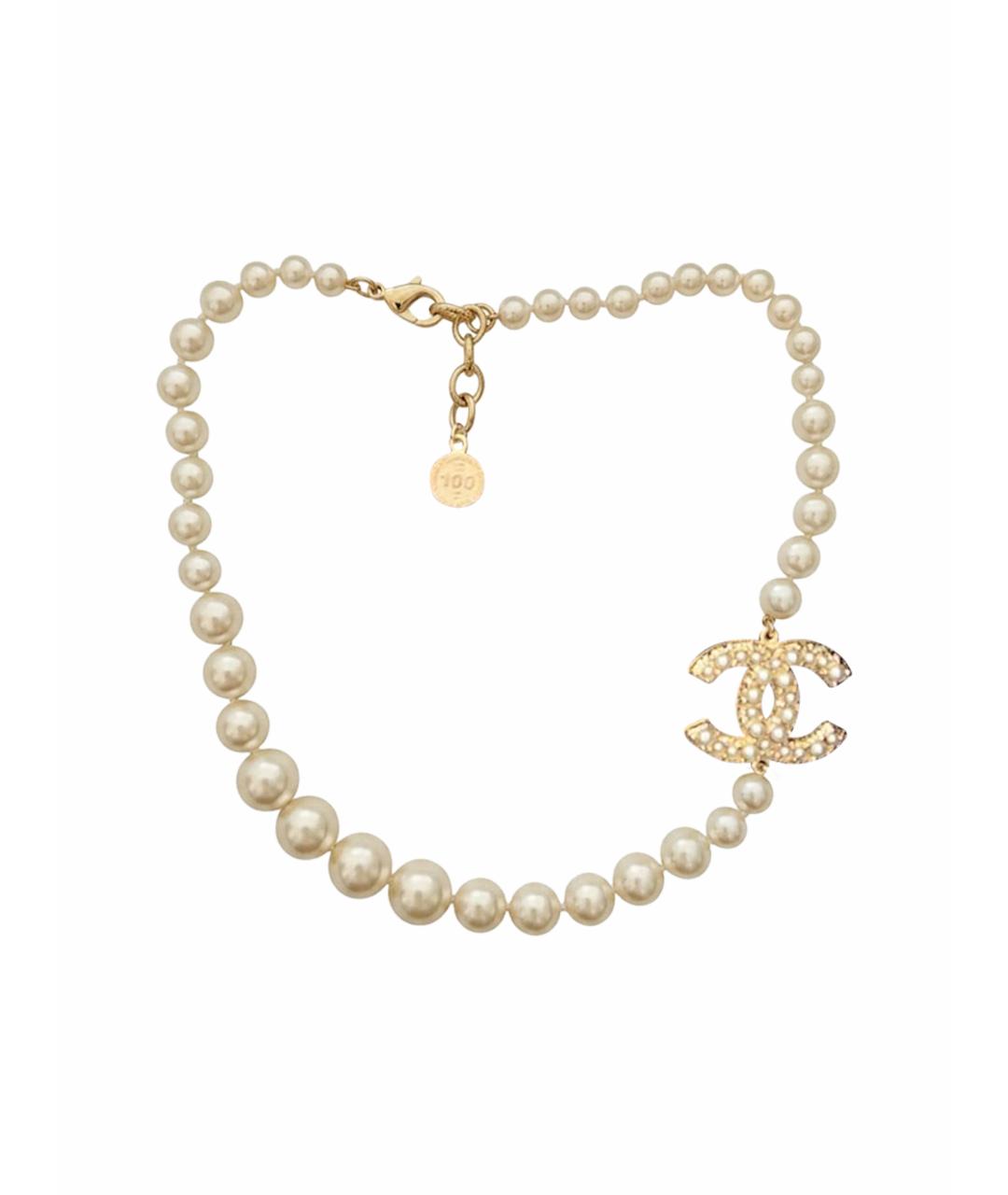 CHANEL Белое жемчужное колье, фото 1