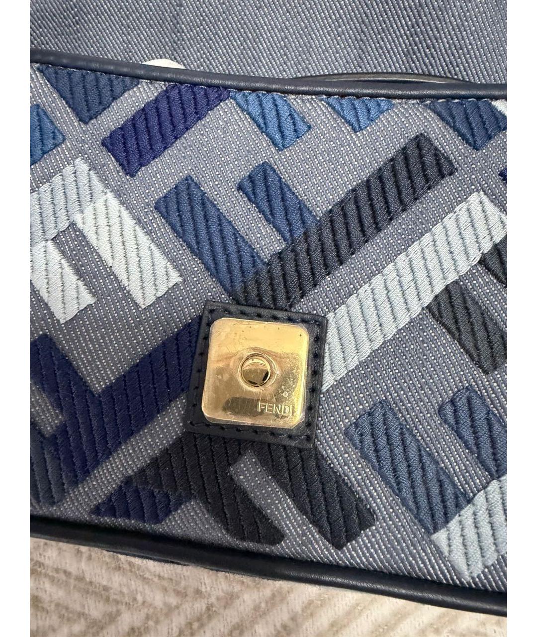 FENDI Синяя деним сумка через плечо, фото 8