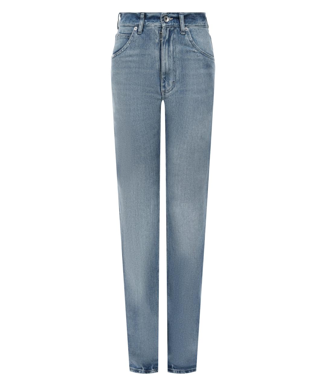 MAISON MARGIELA Синие хлопковые прямые джинсы, фото 1