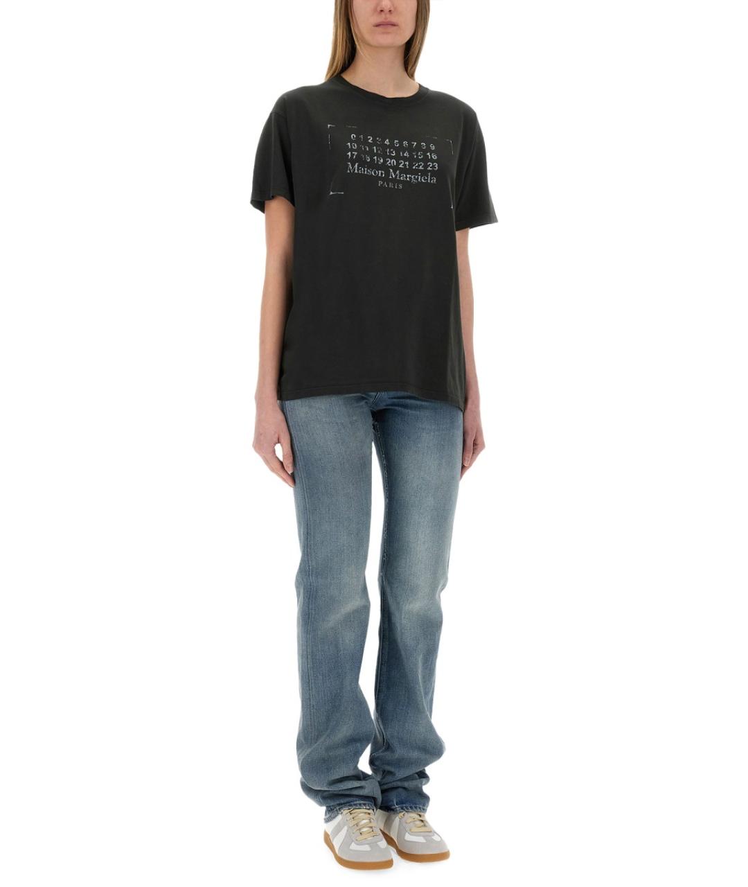 MAISON MARGIELA Синие хлопковые прямые джинсы, фото 3