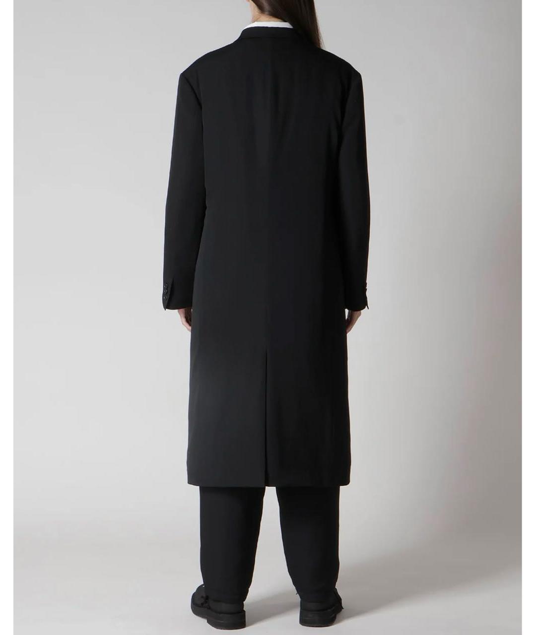 YOHJI YAMAMOTO Черное шерстяное пальто, фото 2