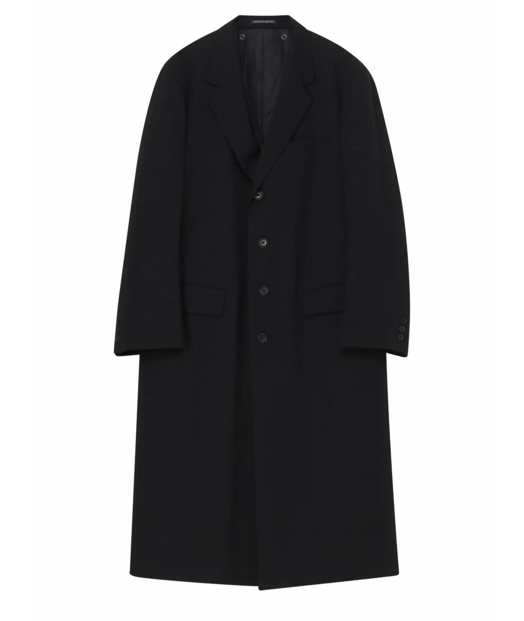 YOHJI YAMAMOTO Черное шерстяное пальто, фото 1