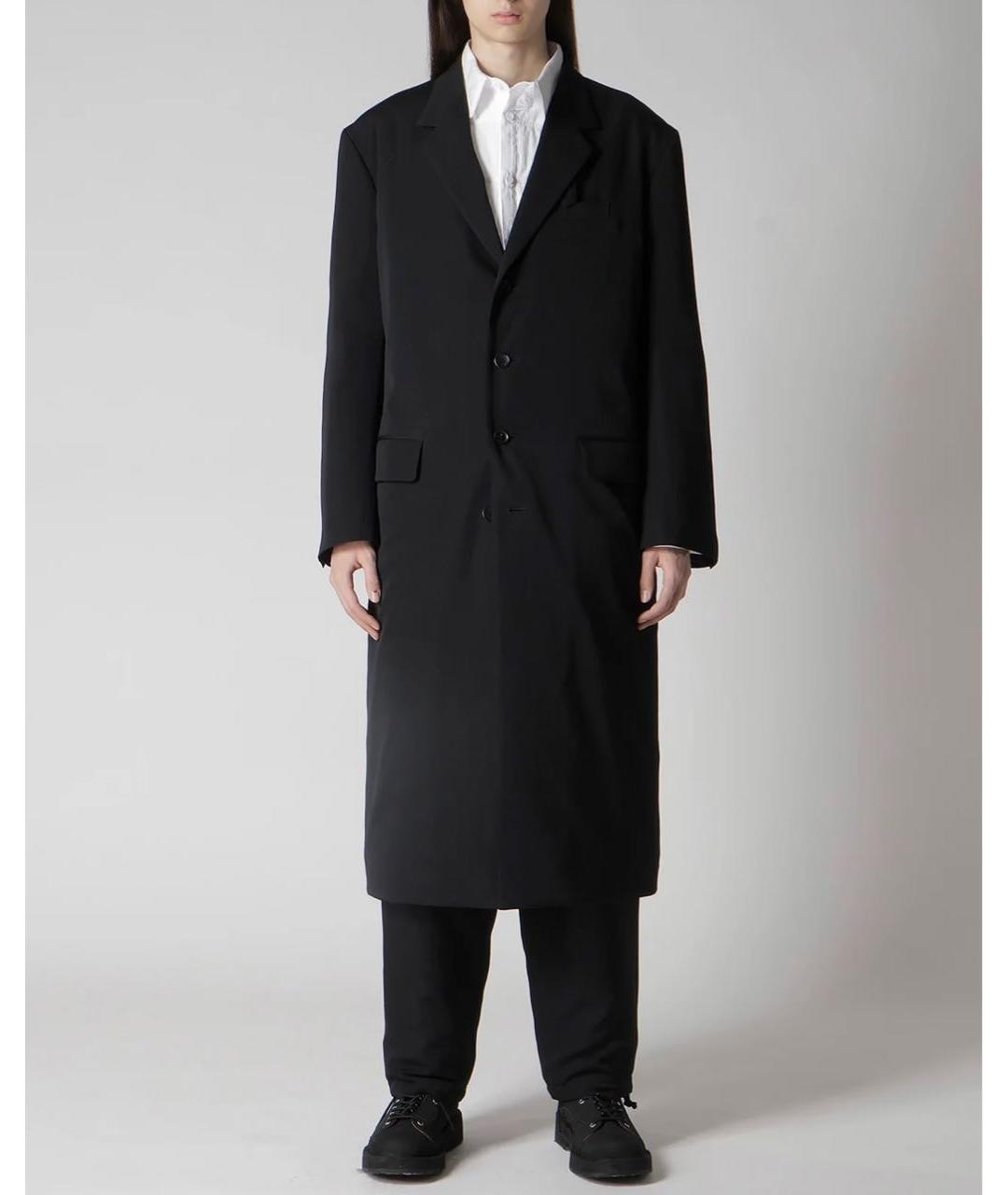 YOHJI YAMAMOTO Черное шерстяное пальто, фото 7