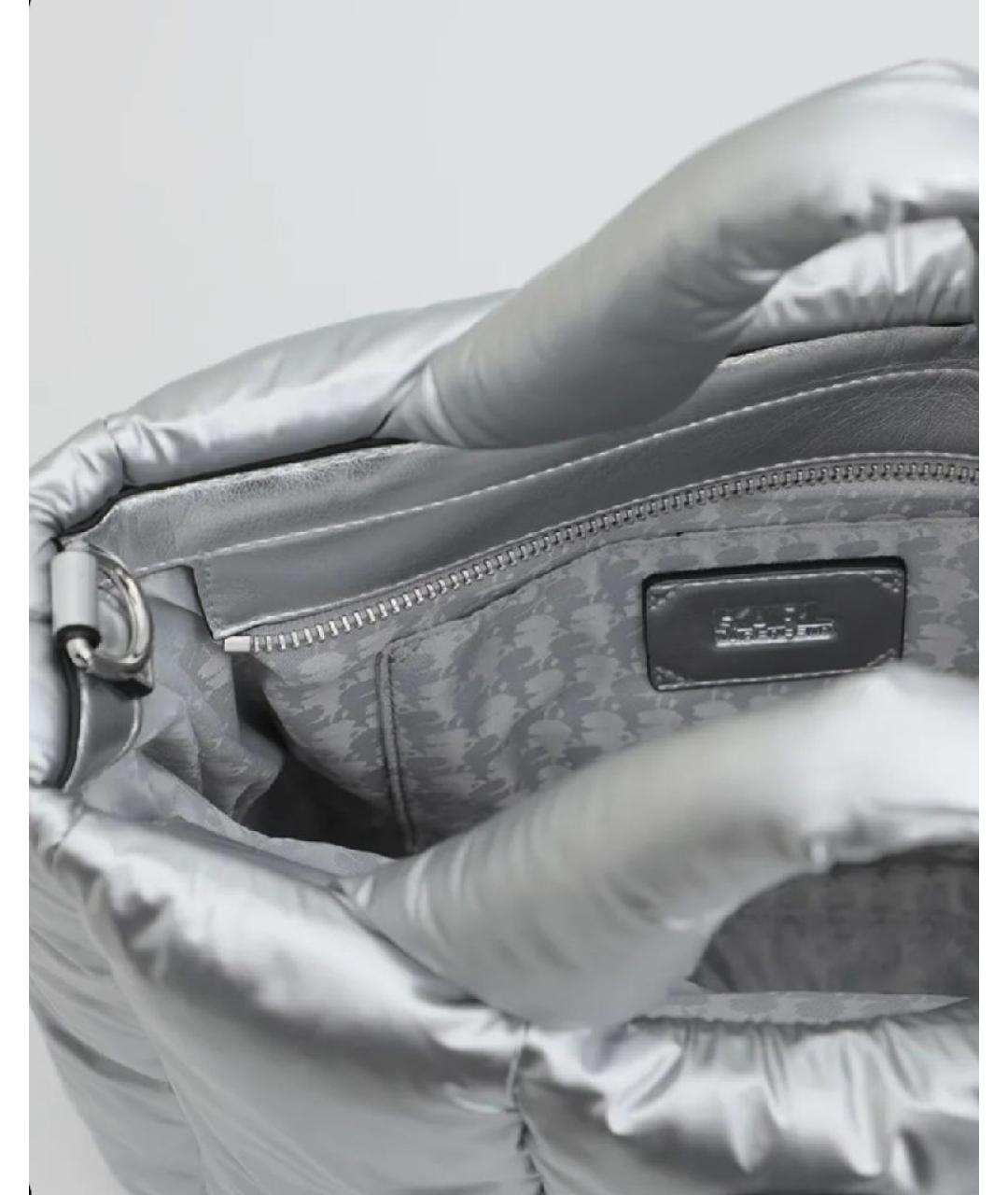 KARL LAGERFELD Серебряная сумка с короткими ручками, фото 3