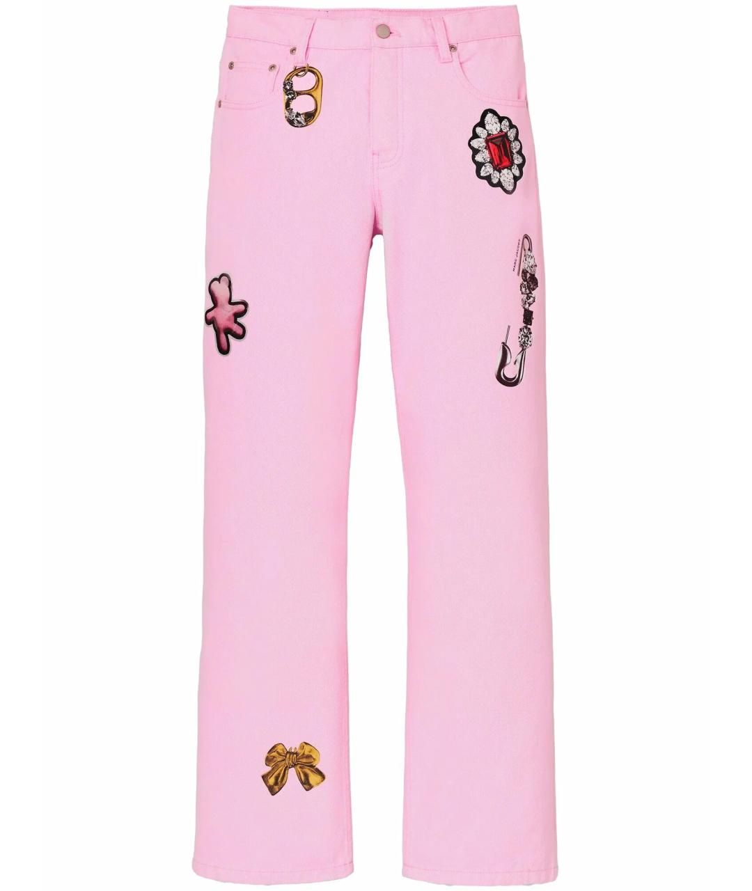 MARC JACOBS Розовые хлопковые прямые джинсы, фото 1