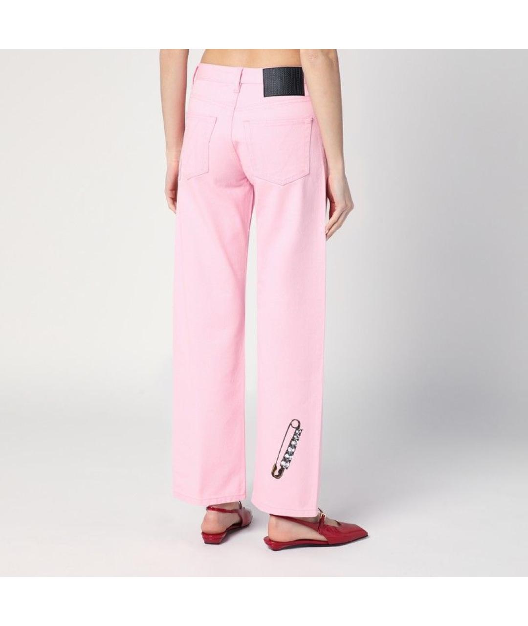 MARC JACOBS Розовые хлопковые прямые джинсы, фото 3