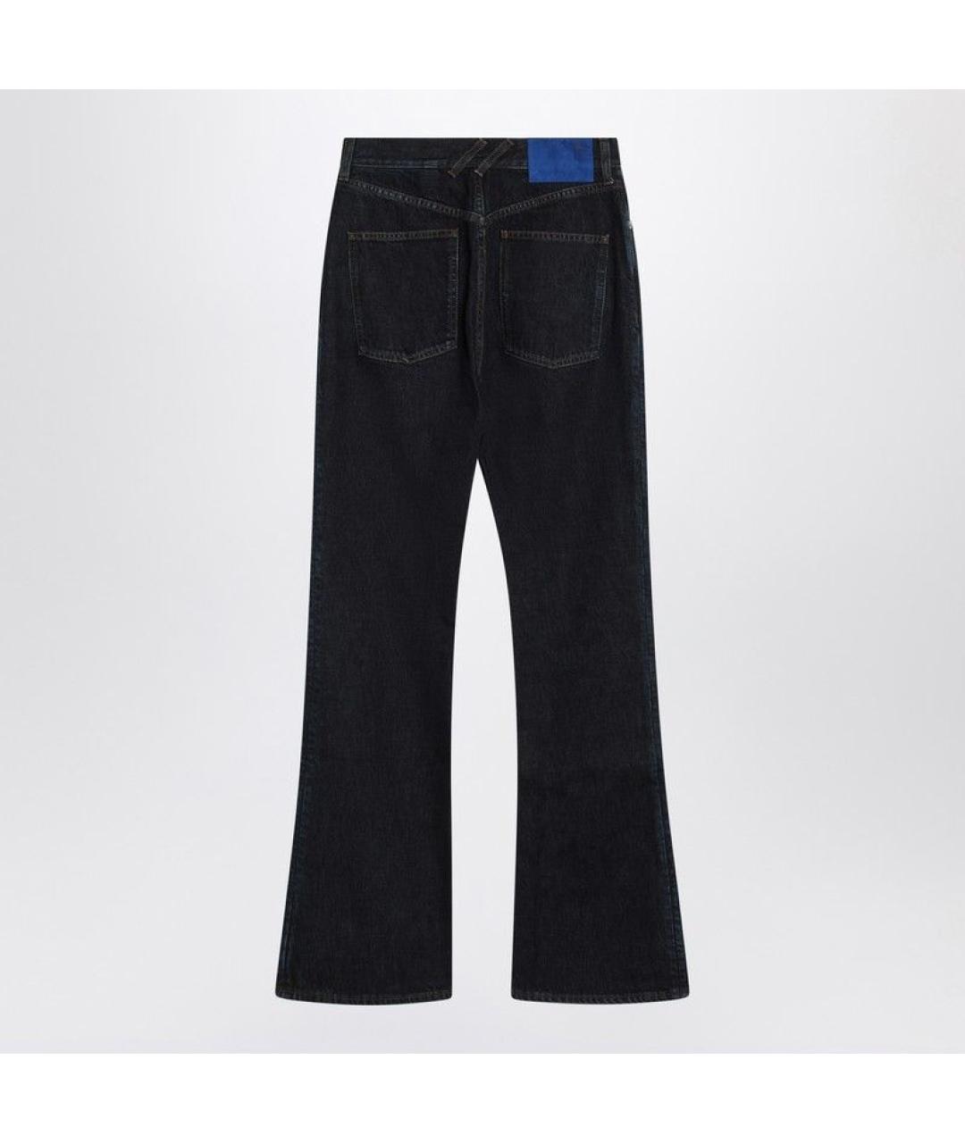 BURBERRY Темно-синие хлопковые прямые джинсы, фото 2