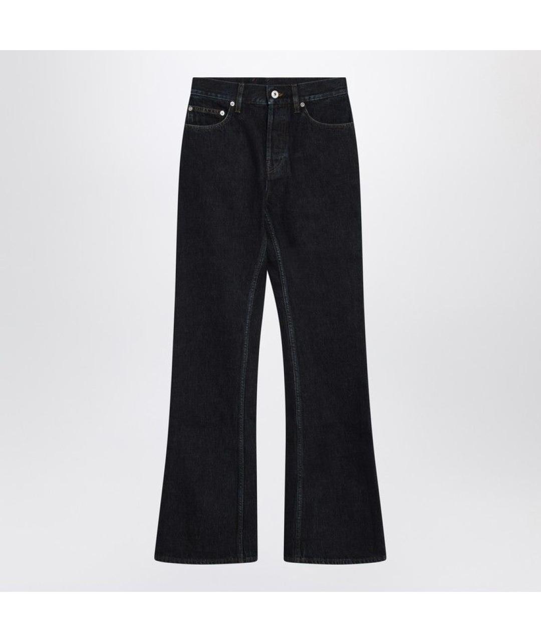 BURBERRY Темно-синие хлопковые прямые джинсы, фото 3