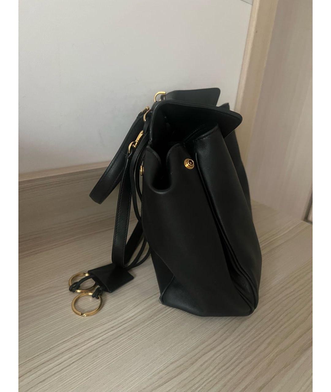 BALENCIAGA Черная кожаная сумка с короткими ручками, фото 2