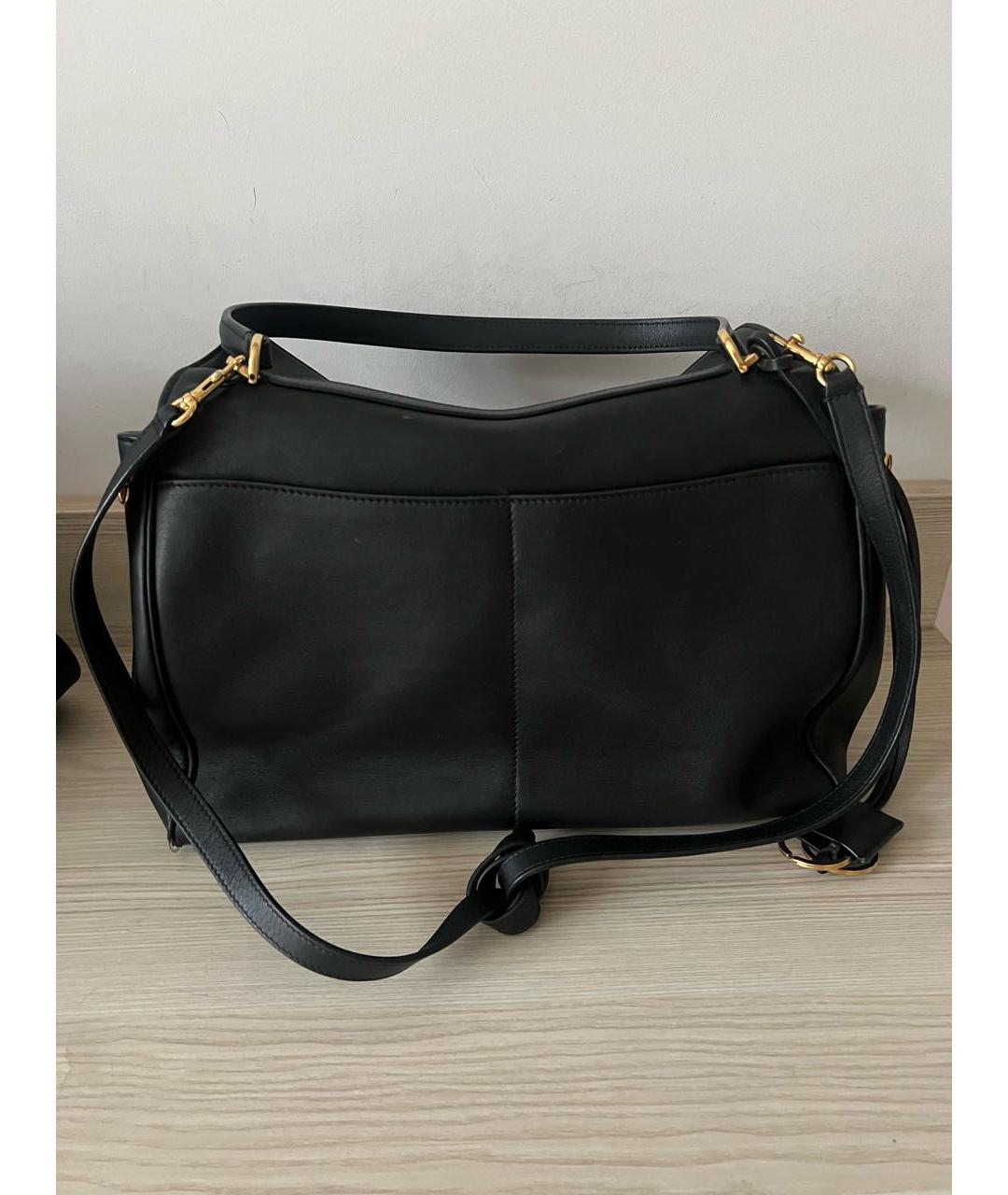 BALENCIAGA Черная кожаная сумка с короткими ручками, фото 3