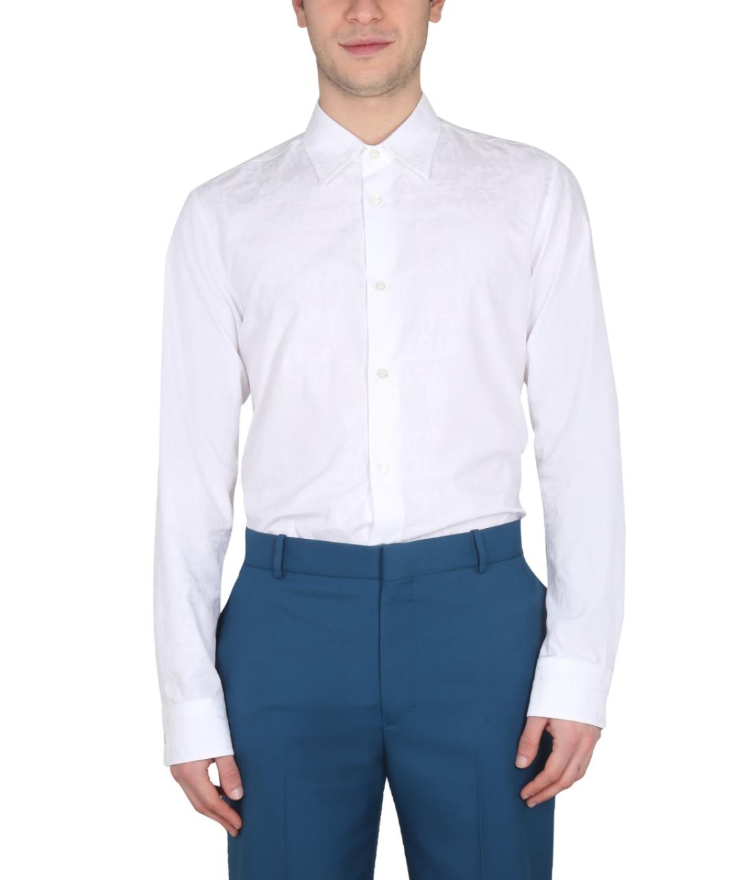 ALEXANDER MCQUEEN Белая хлопковая классическая рубашка, фото 2