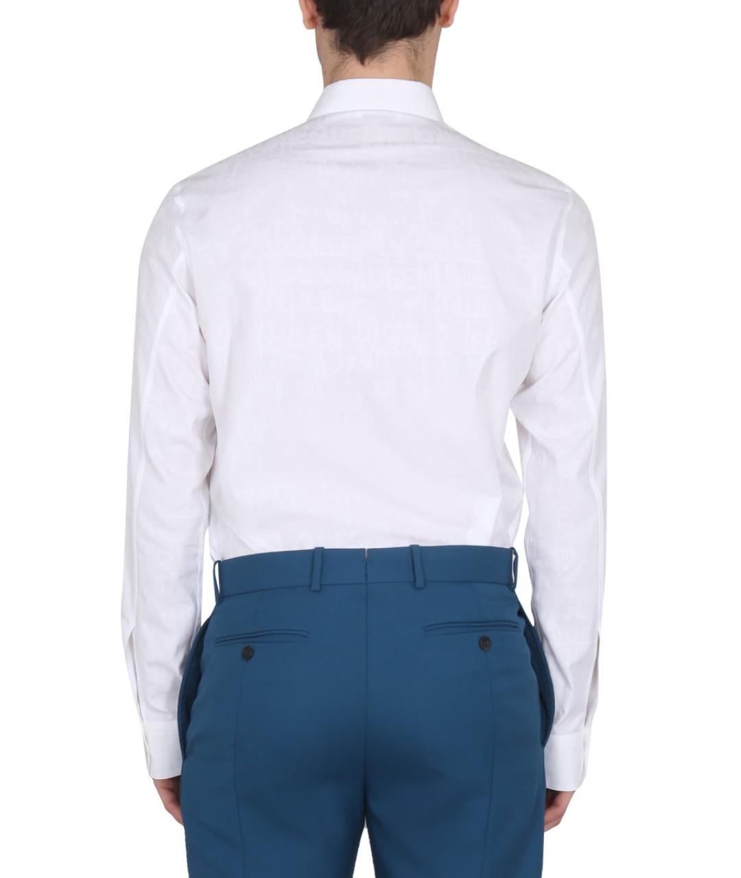 ALEXANDER MCQUEEN Белая хлопковая классическая рубашка, фото 4