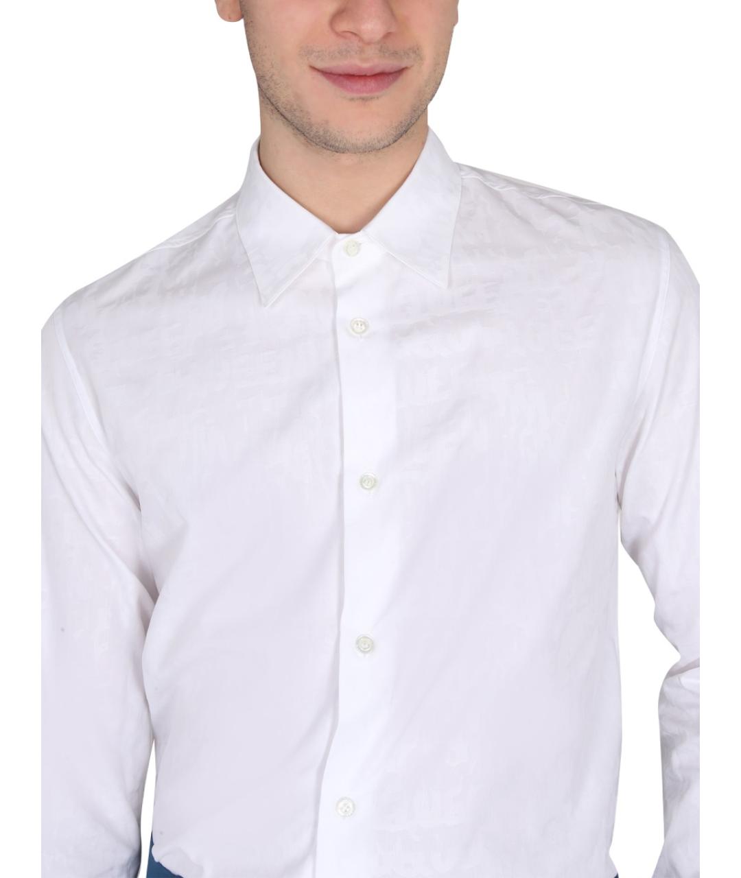 ALEXANDER MCQUEEN Белая хлопковая классическая рубашка, фото 5