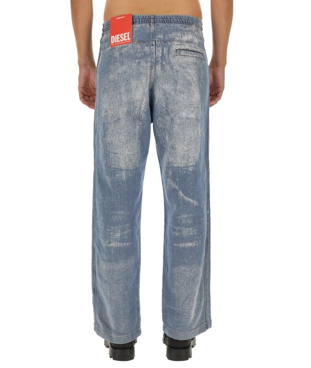 DIESEL Синие хлопковые повседневные брюки, фото 3