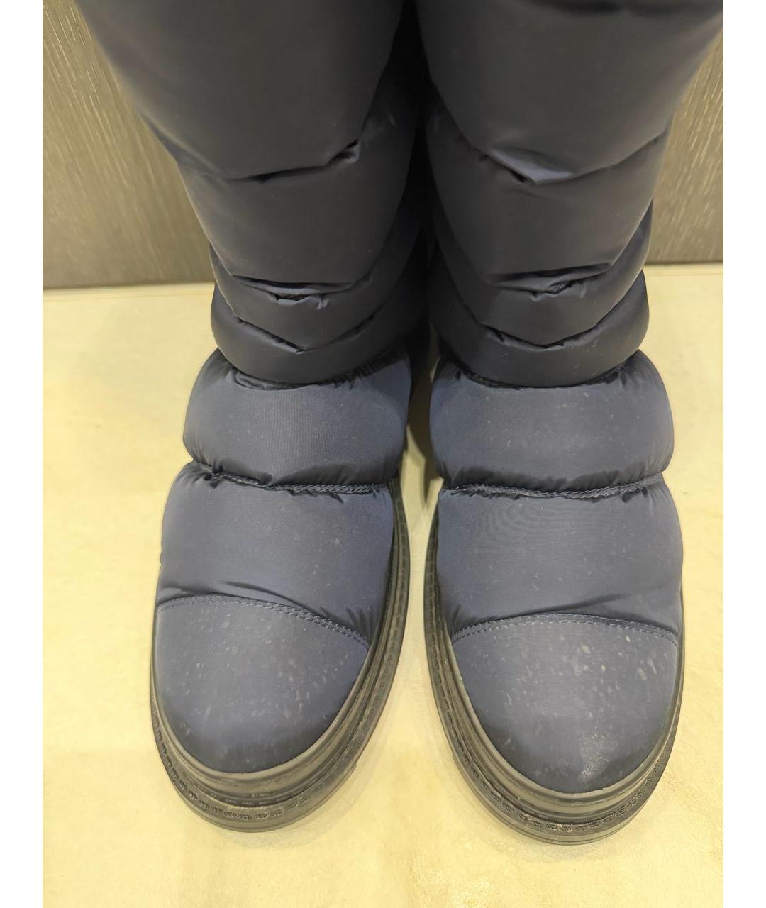 CHANEL Темно-синие синтетические сапоги, фото 3