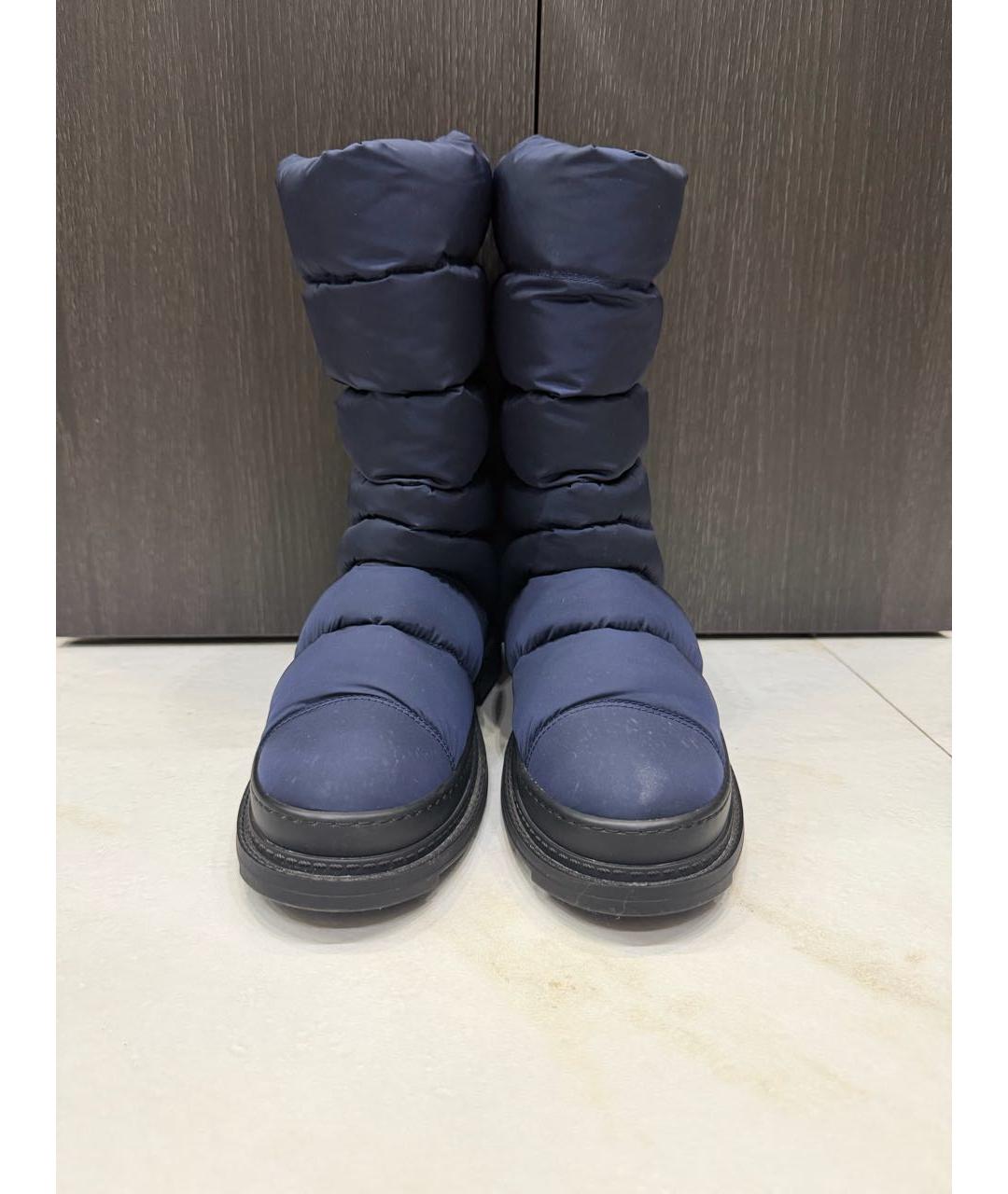 CHANEL Темно-синие синтетические сапоги, фото 2