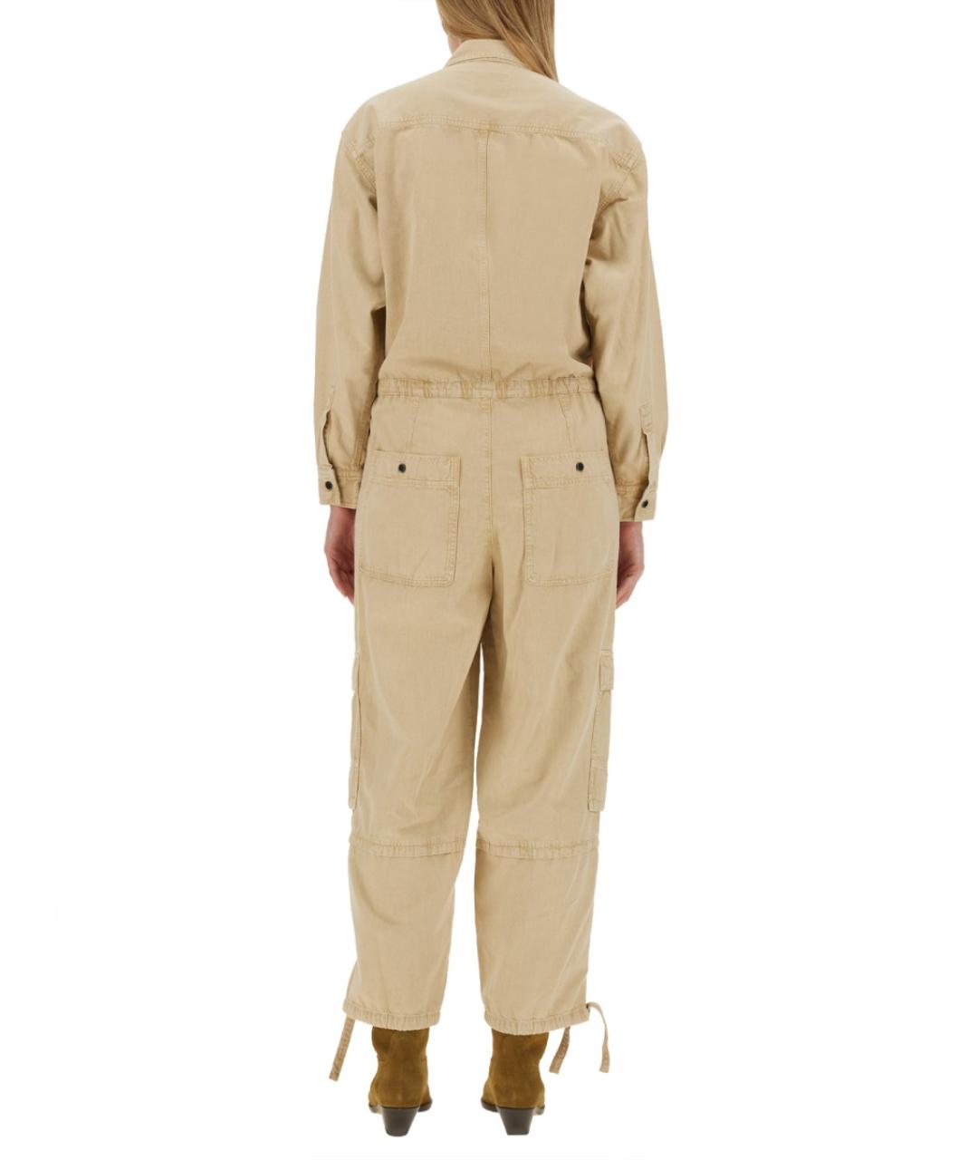 ISABEL MARANT Бежевый хлопковый комбинезон, фото 5