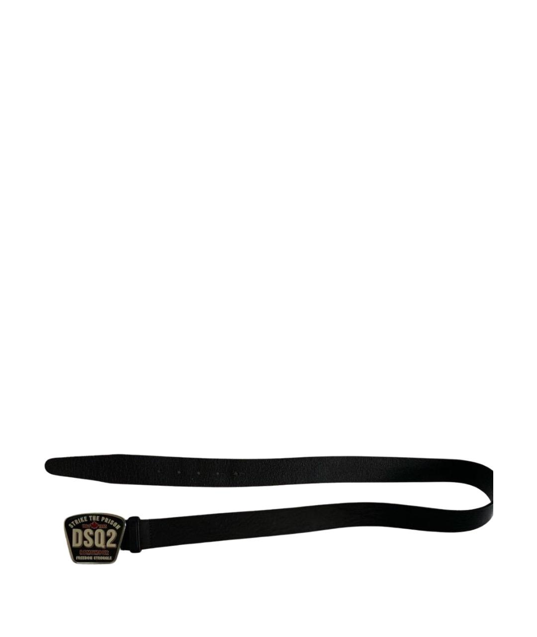 DSQUARED2 Черный кожаный ремень, фото 1