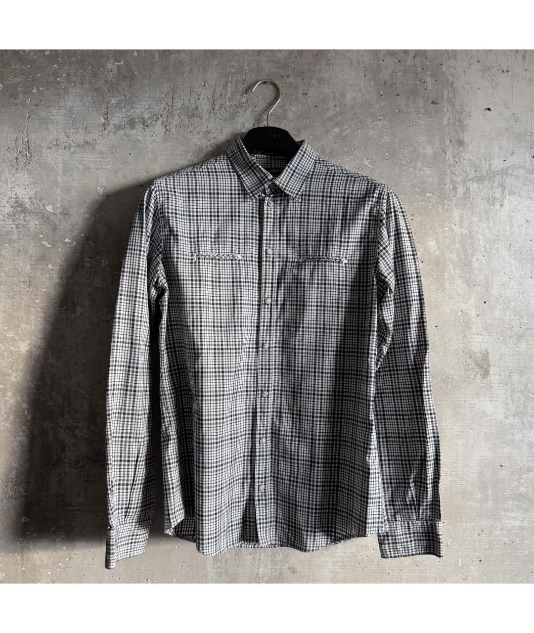 DOLCE&GABBANA Серая хлопковая кэжуал рубашка, фото 9