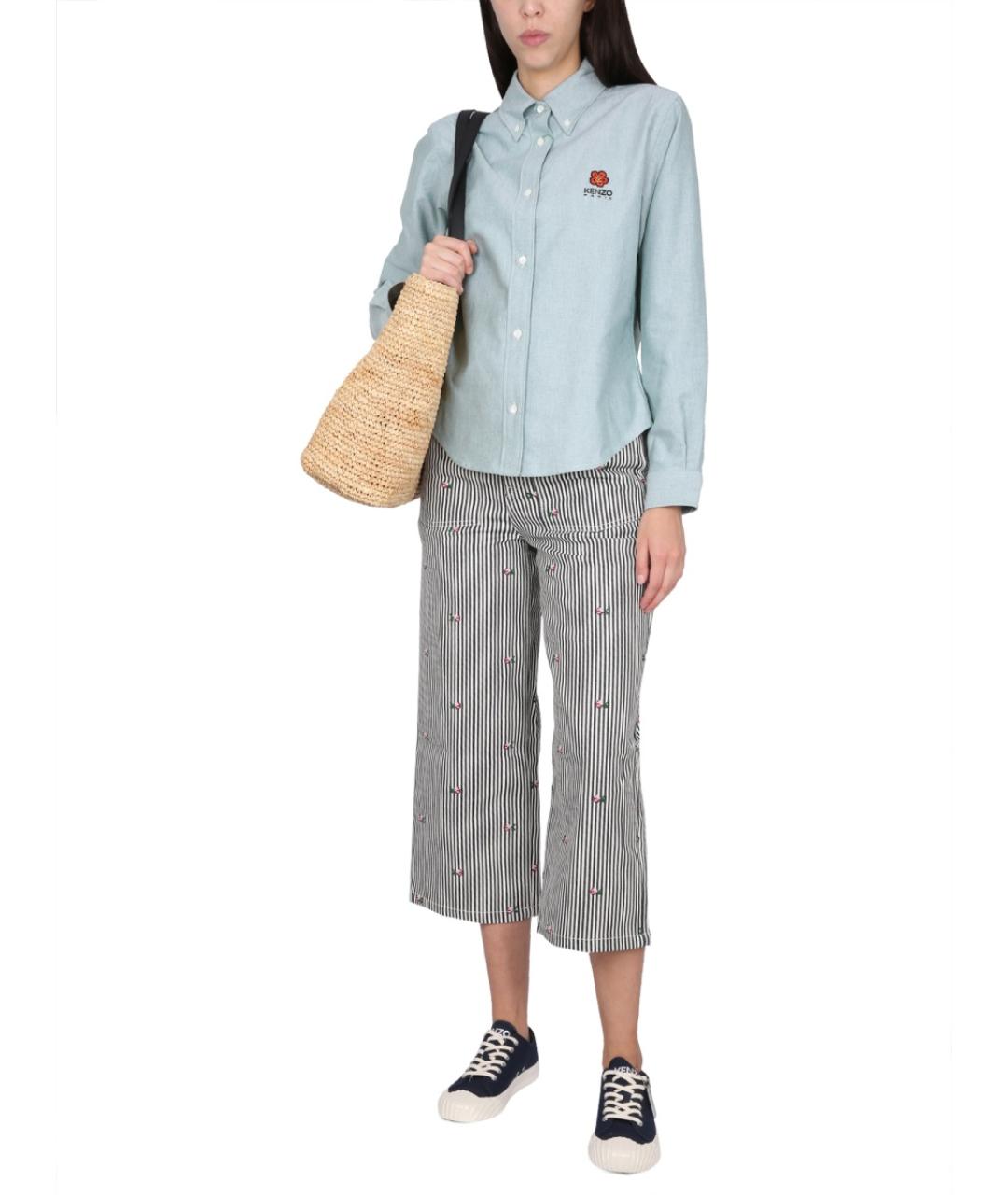 KENZO Мульти хлопковые прямые джинсы, фото 3