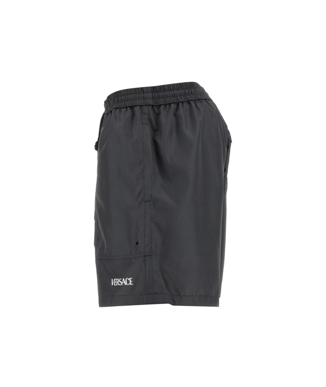 VERSACE Черные полиэстеровые шорты, фото 5