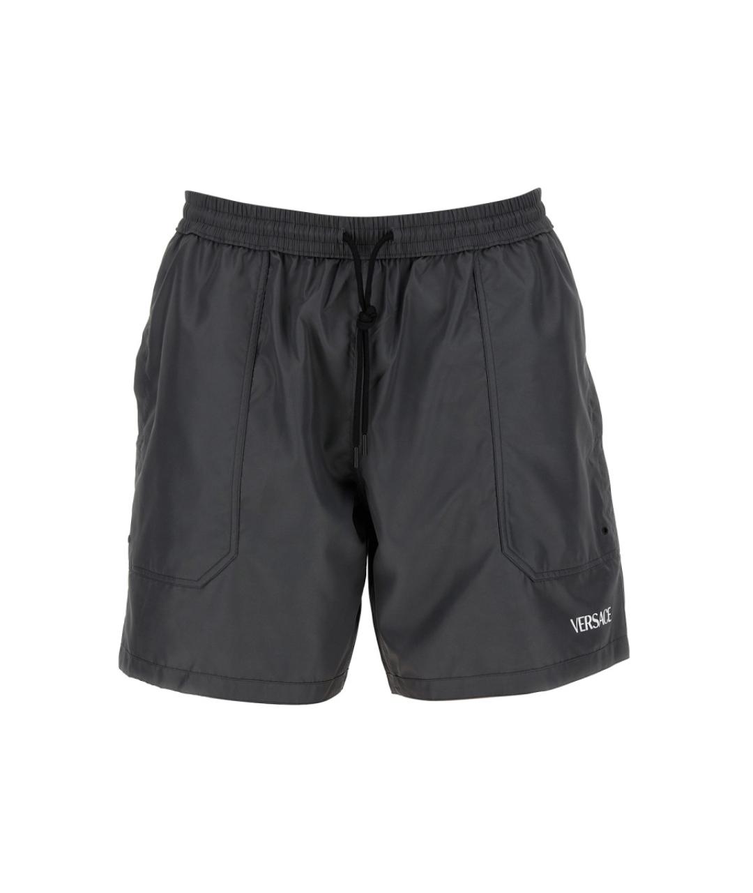 VERSACE Черные полиэстеровые шорты, фото 1