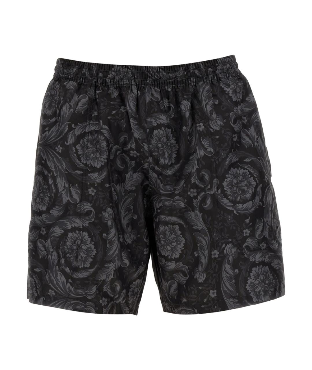 VERSACE Черные полиэстеровые шорты, фото 4