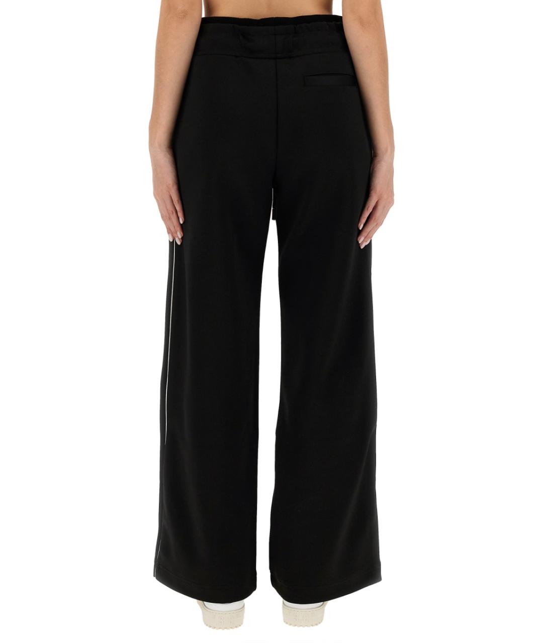 OFF-WHITE Черные полиэстеровые прямые брюки, фото 3