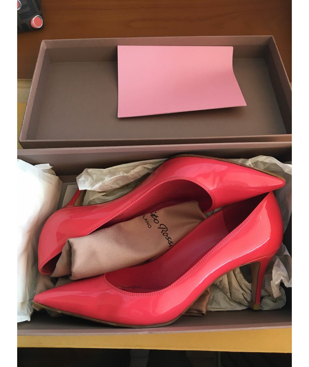 GIANVITO ROSSI Розовые туфли из лакированной кожи, фото 5