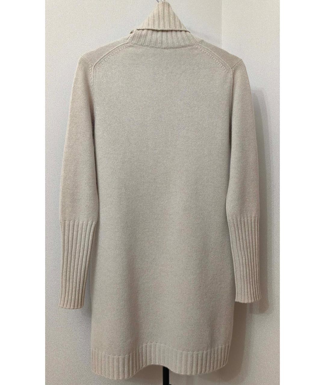 LORO PIANA Бежевое кашемировое повседневное платье, фото 2