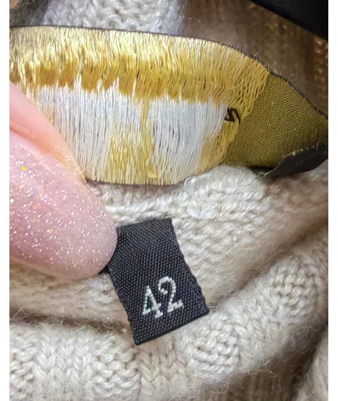 LORO PIANA Бежевое кашемировое повседневное платье, фото 5