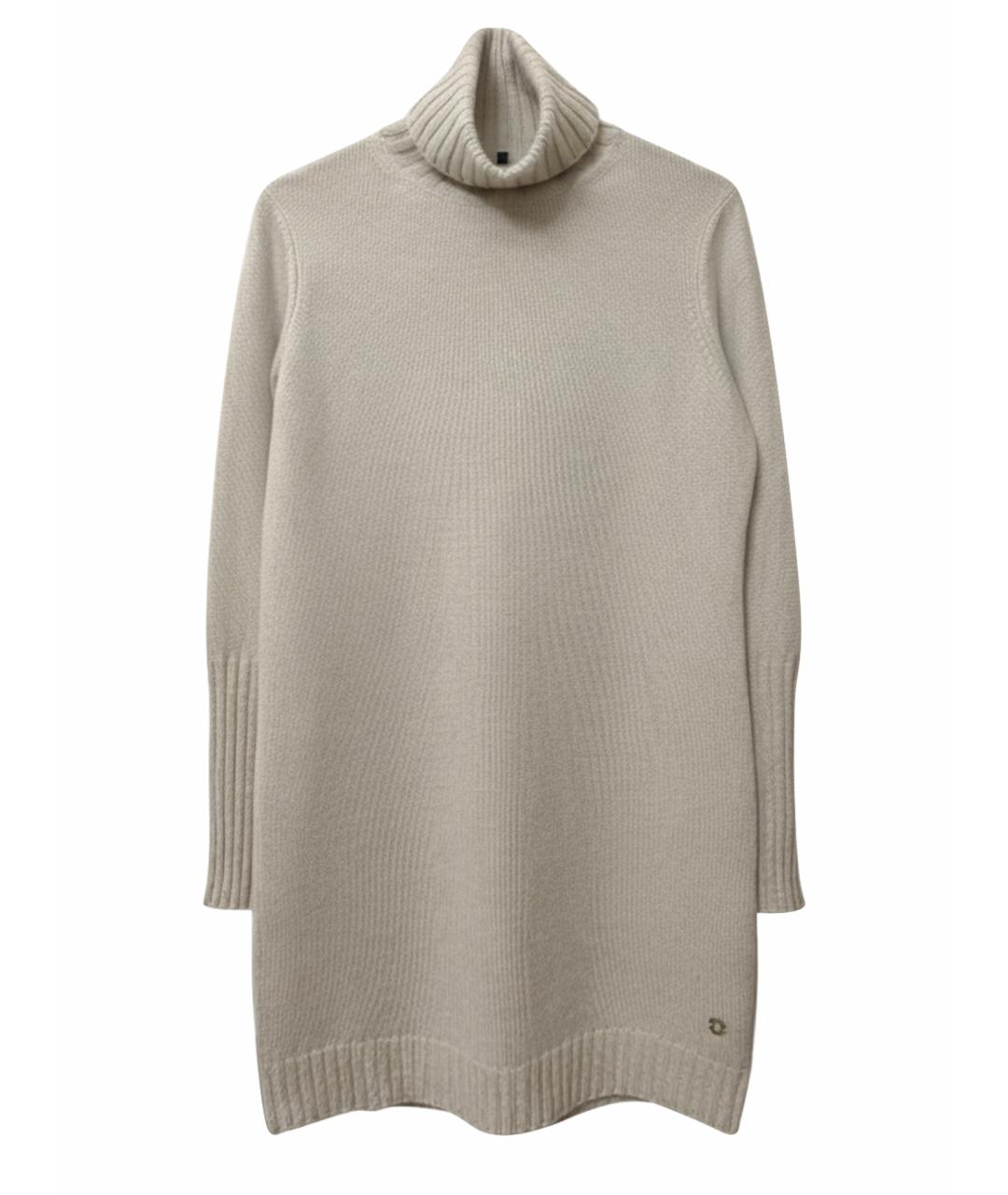LORO PIANA Бежевое кашемировое повседневное платье, фото 1
