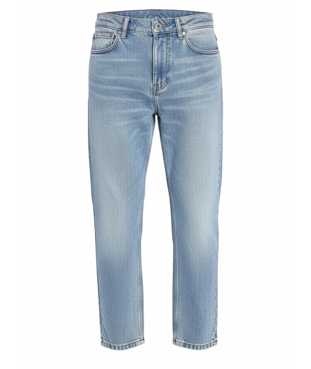 Ami Paris Голубые хлопковые прямые джинсы, фото 1