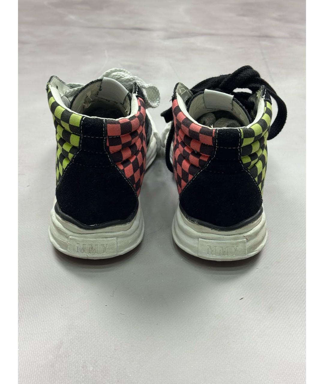 MAISON MIHARA YASUHIRO Черные замшевые высокие кроссовки / кеды, фото 4