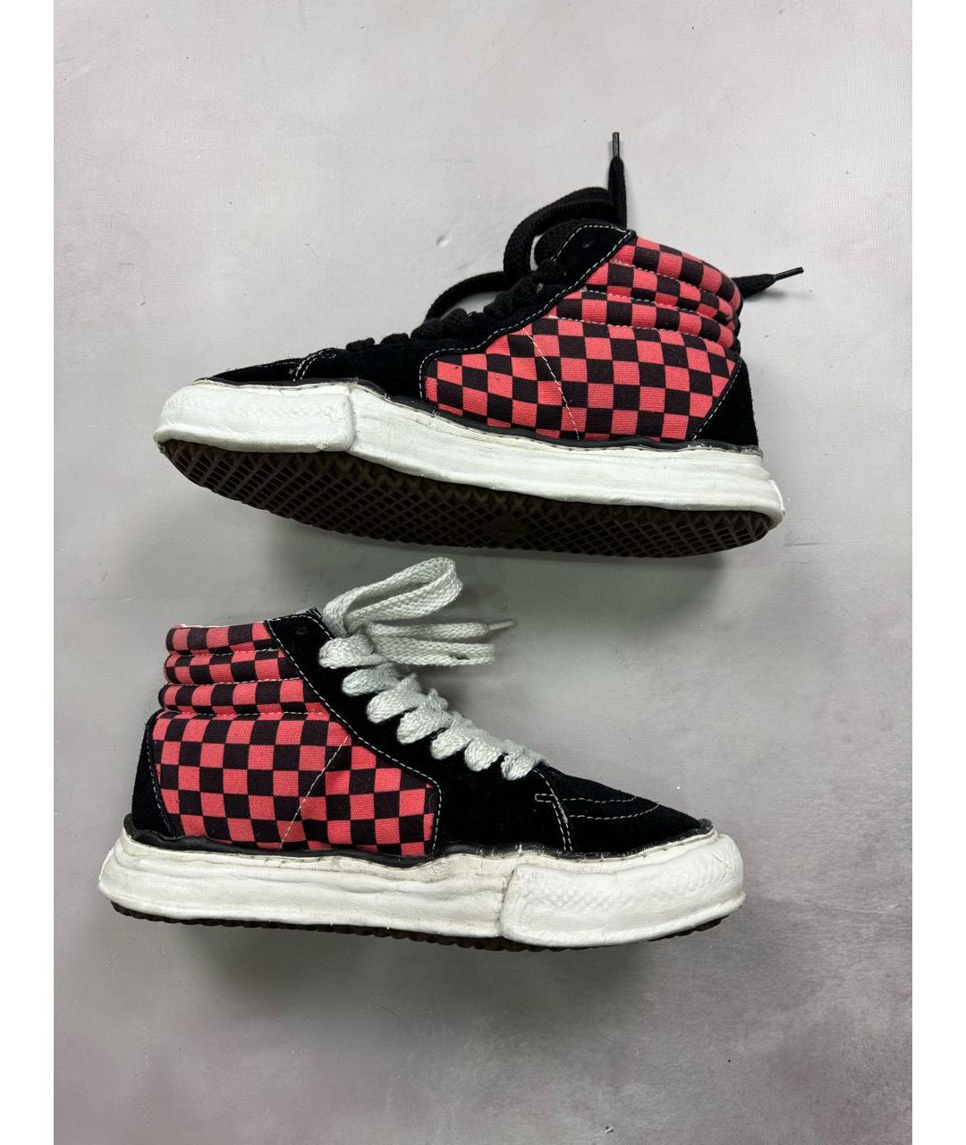 MAISON MIHARA YASUHIRO Черные замшевые высокие кроссовки / кеды, фото 6