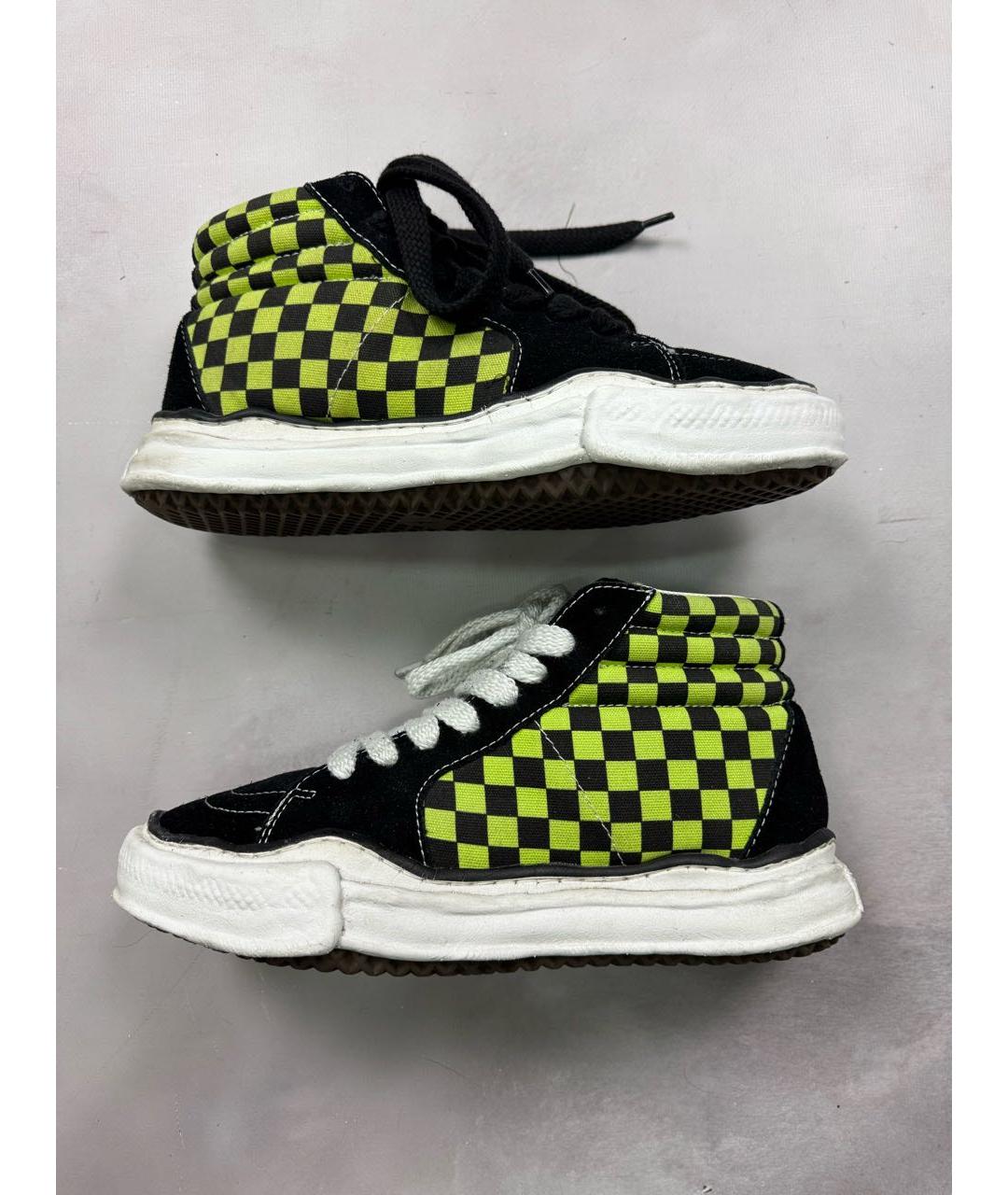 MAISON MIHARA YASUHIRO Черные замшевые высокие кроссовки / кеды, фото 5