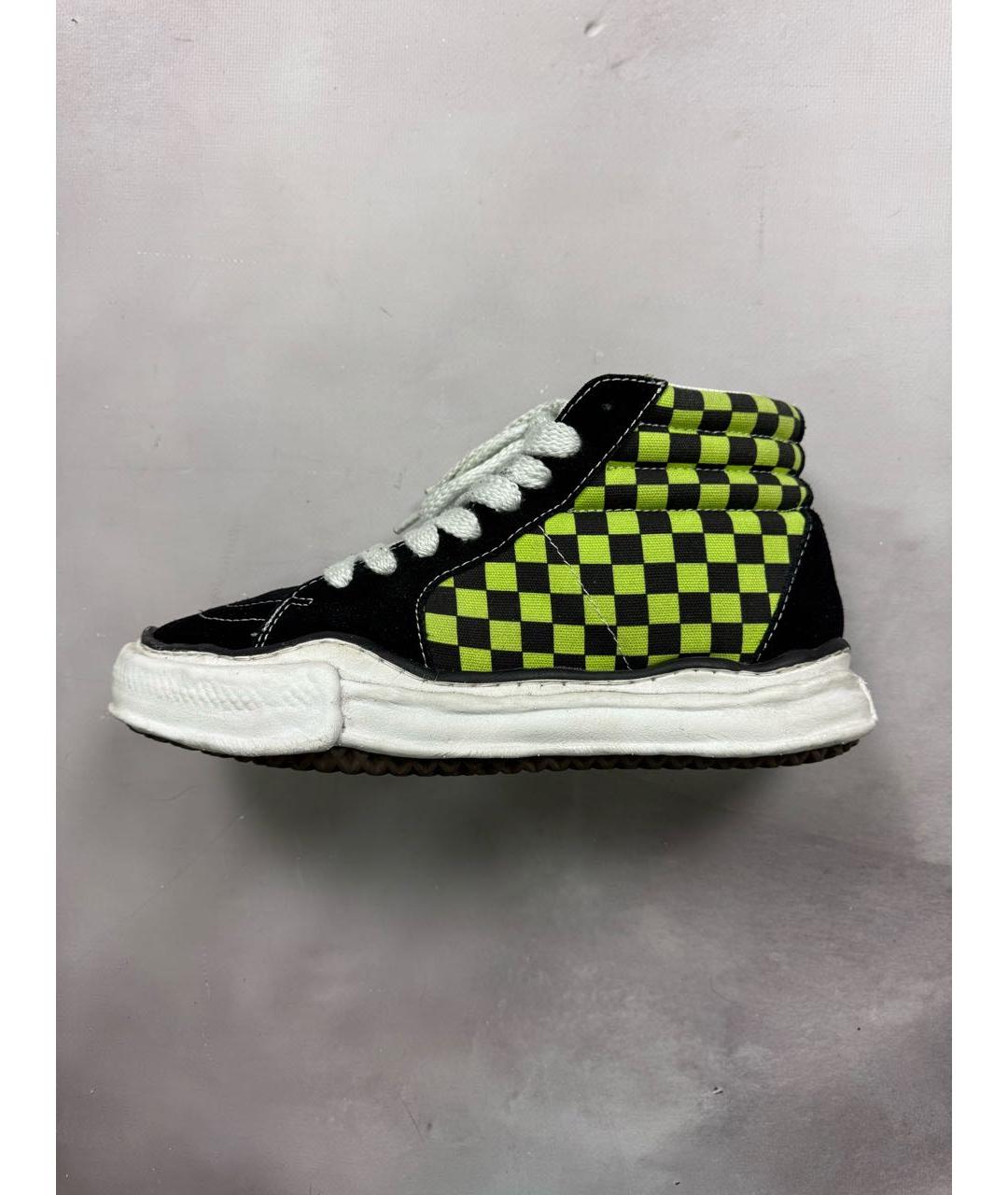 MAISON MIHARA YASUHIRO Черные замшевые высокие кроссовки / кеды, фото 9