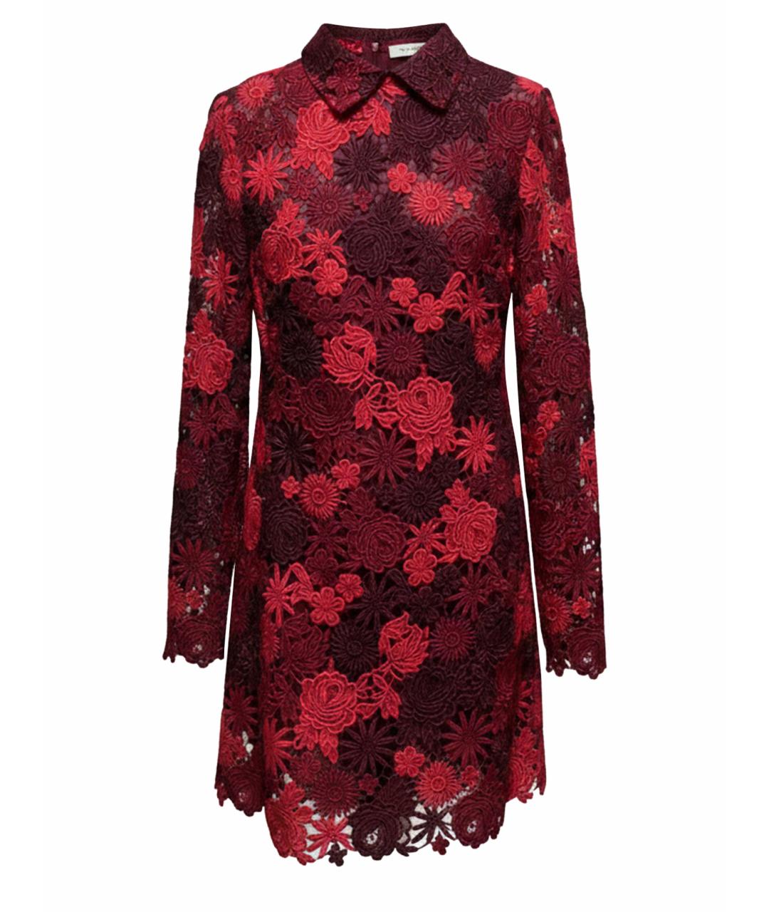 VALENTINO Бордовое хлопковое вечернее платье, фото 1