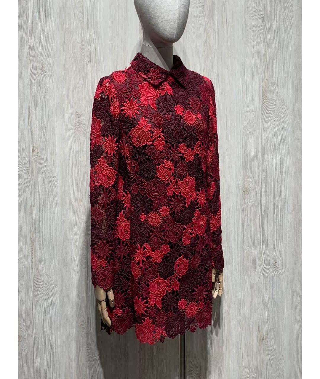 VALENTINO Бордовое хлопковое вечернее платье, фото 2