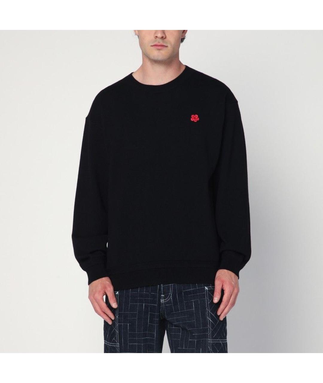 KENZO Черный шерстяной джемпер / свитер, фото 3