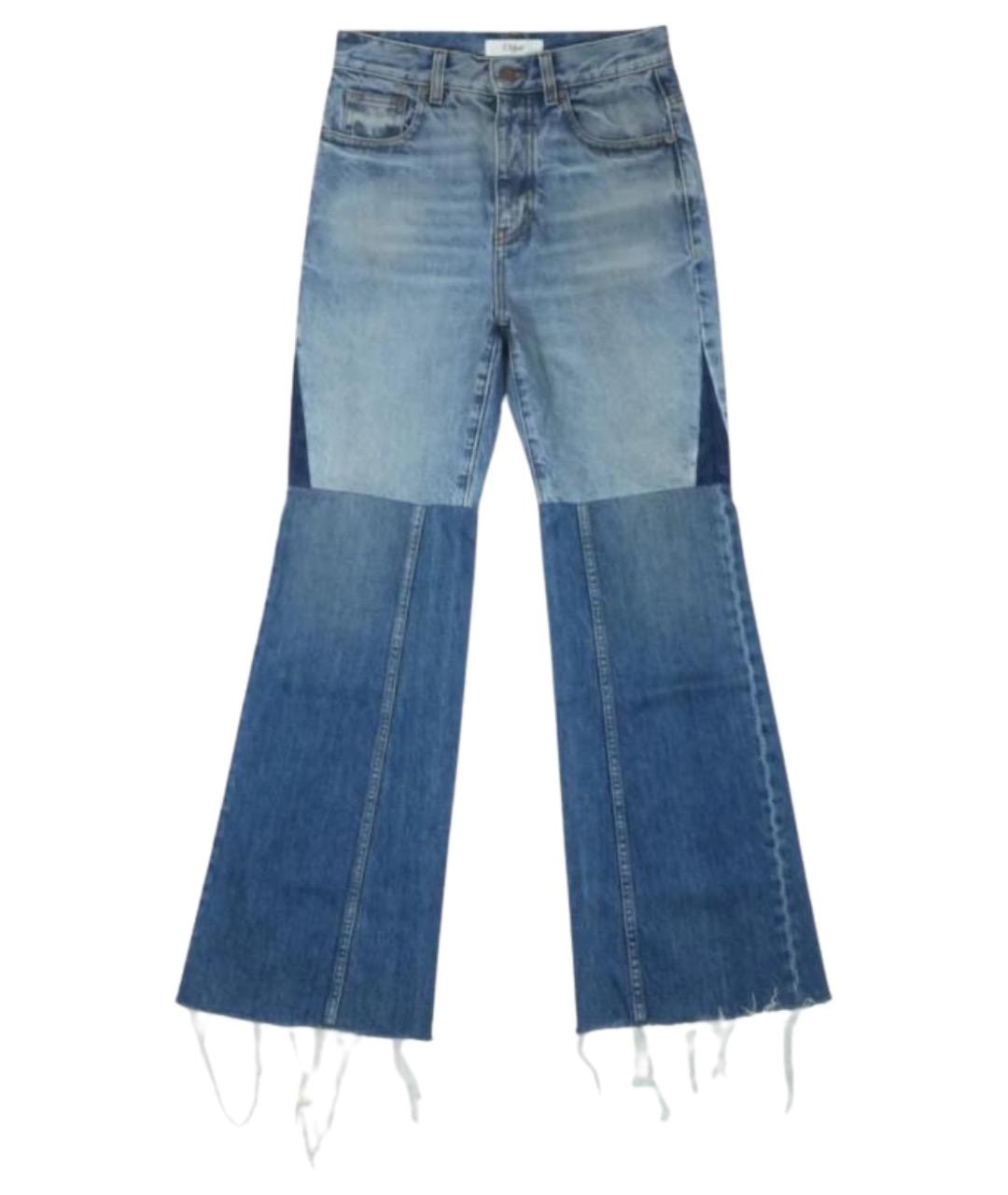 CHLOE Синие хлопковые прямые джинсы, фото 1