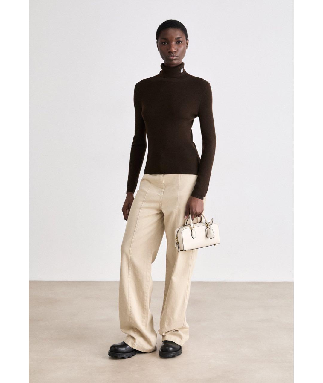 COACH Бежевая кожаная сумка через плечо, фото 6